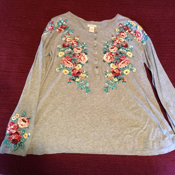 Sundance Tops - Colorful embroidered boho top